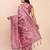 pink linen cotton patola saree with blouse piece