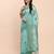 sea green linen cotton patola saree with blouse piece