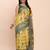 yellow linen cotton patola saree with blouse piece