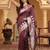 purple pure kanjivaram silk blend saree 
