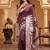 purple pure kanjivaram silk blend saree 