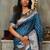 royal blue pure kanjivaram silk blend saree 