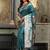 sea green pure kanjivaram silk blend saree 