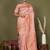 peach cotton saree with golden zari work