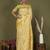 yellow cotton saree with golden zari work