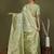 light green cotton saree with golden zari work