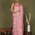 pink cotton saree with golden zari work