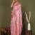 pink cotton saree with golden zari work