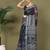 Black printed cotton ready-to-wear saree with pocket and inner lining 
