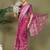 Purple printed cotton ready-to-wear saree with pocket and inner lining 