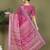 Purple printed cotton ready-to-wear saree with pocket and inner lining 