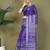 Violet printed cotton ready-to-wear saree with pocket and inner lining 