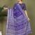 Violet printed cotton ready-to-wear saree with pocket and inner lining 