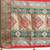 red party wear saree with rich pallu and contrast zari border