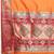 orange party wear saree with rich pallu and contrast zari border