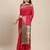 party wear saree with rich pallu and contrast zari border