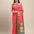 light pink party wear saree with rich pallu and contrast zari border