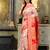 Graceful woven linen cotton saree with intricate traditional patterns and tassel sari