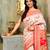 Graceful woven linen cotton saree with intricate traditional patterns and tassel sari