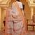 woven linen cotton saree with intricate patterns and tassel