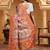 woven linen cotton saree with intricate patterns and tassel