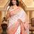 woven linen cotton saree with intricate patterns and tassel
