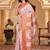 woven linen cotton saree with intricate patterns and tassel
