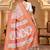 woven linen cotton saree with intricate patterns and tassel