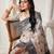 Elegant woven linen cotton saree for durga puja & diwali | ethnic motif design with rich zari border sari
