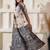ethnic motif woven linen cotton saree with zari border