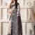 ethnic motif woven linen cotton saree with zari border