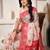 Elegant woven linen cotton saree for durga puja & diwali | ethnic motif design with rich zari border sari