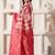 ethnic motif woven linen cotton saree with zari border