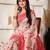 ethnic motif woven linen cotton saree with zari border