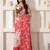 ethnic motif woven linen cotton saree with zari border