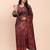pink jacquard linen cotton saree with multicolor weave tassel pallu