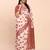 Elegant off-white maroon linen cotton saree with zari woven border and pallu soft saree for daily festive office wear
