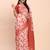 off-white red linen cotton saree with zari woven border