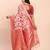 off-white red linen cotton saree with zari woven border