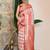 woven linen cotton saree with zari border