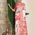 Premium woven linen cotton saree with traditional zari border elegant festive look perfect for durga puja sari