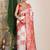 woven linen cotton saree with zari border