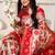 ethnic motif woven linen cotton saree with zari border