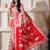 ethnic motif woven linen cotton saree with zari border