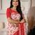ethnic motif woven linen cotton saree with zari border