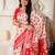 ethnic motif woven linen cotton saree with zari border