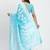 Linen cotton saree with butta weaving tassel pallu