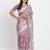 Linen cotton saree with butta weaving tassel pallu