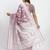 Linen cotton saree with butta weaving tassel pallu