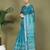 Sea green printed cotton ready-to-wear saree with pocket inner lining